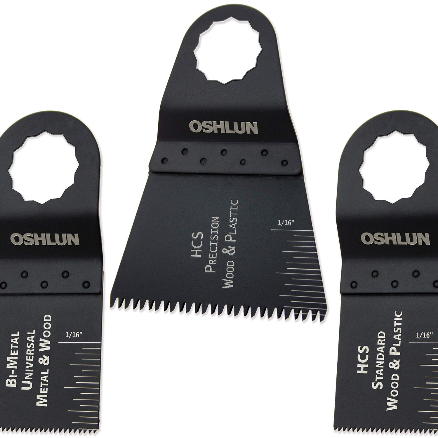 Oshlun MMS-9903 Oscillating Tool Blade Combo for FEIN SuperCut and Festool Vecturo, 3-Pack OSHLUN