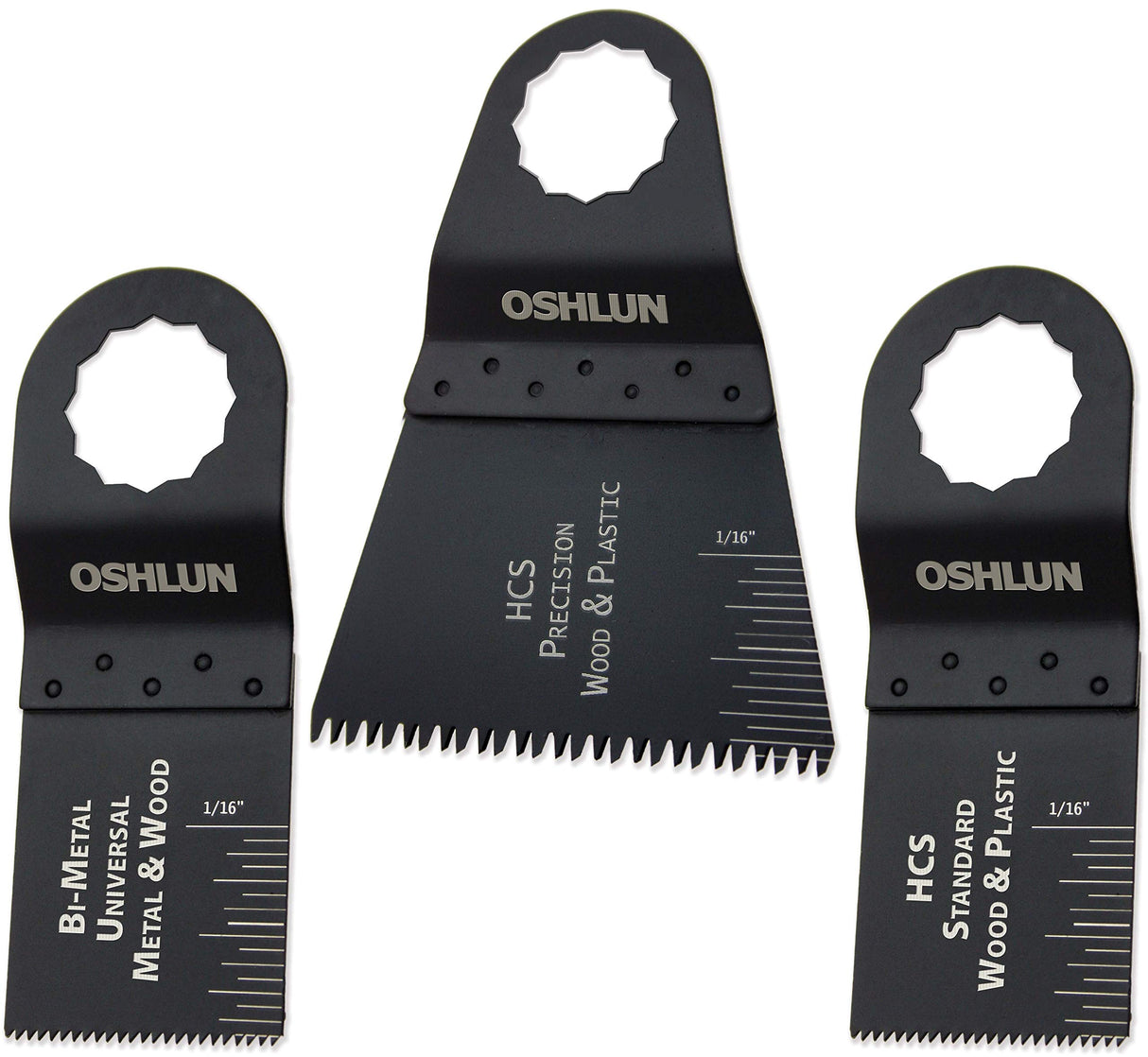Oshlun MMS-9903 Oscillating Tool Blade Combo for FEIN SuperCut and Festool Vecturo, 3-Pack OSHLUN