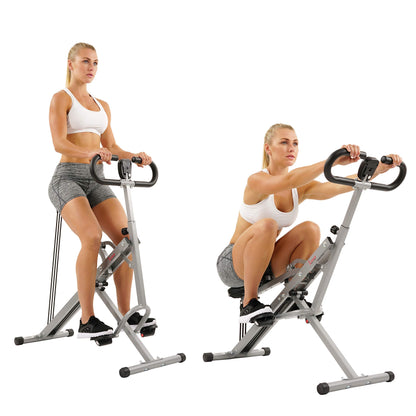 Sunny Health & Fitness Squat Assist Row-N-Ride™ Trainer for Glutes Workout with Online Training Video - WoodArtSupply