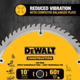 DEWALT 10-Inch Miter / Table Saw Blades, 60-Tooth Crosscutting & 32-Tooth General Purpose, Combo Pack (DW3106P5) DEWALT