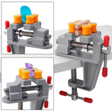 Yakamoz Mini Bench Vise Small Table Vice Clamp on Vise Drill Press Vise Workbench Vice for Jewelry Making Wood Carfit DIY Breads Watch Repairing YAKAMOZ