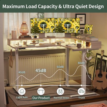FEZIBO L Shaped Standing Desk - WoodArtSupply
