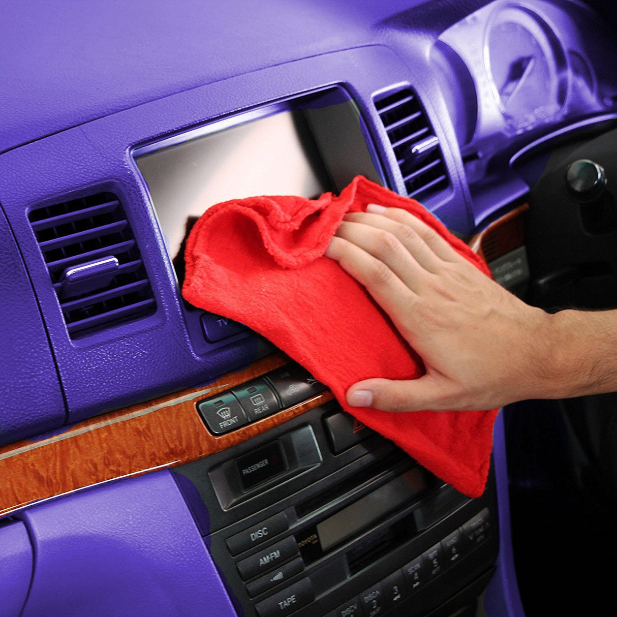 Simpli-Magic 79101 Shop Towels, 14"x12", 50 Pack, Cotton, Red SIMPLI-MAGIC