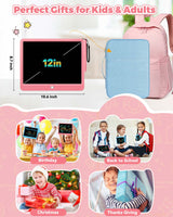 KOKODI 12 Inch LCD Writing Tablet with Anti-Lost Stylus, Erasable Doodle Board Colorful Toddler Drawing Pad, Car Travel School Games Toys for 3 4 5 6 KOKODI
