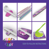 Craft 'n Clay - Jewelry Dish Making Kit for Kids and Tween Girls Ages 8-14 Year Old - Best DIY Arts & Crafts Gifts - Creative Toys for Preteen & Dan&Darci