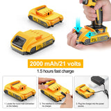 JayLene 21V Cordless Drill Set, Power Drill 59Pcs with 3/8 Inch Keyless Chuck, 25 3 Clutch Electric Drill with Work Light, Max torque 45Nm, Jaylene