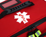 Lightning X Mid-Sized First Responder EMT Bag | LXMB25 | Fully Stocked w/ 240+ First Aid, EMS & Trauma Supplies - RED Lightning X Products