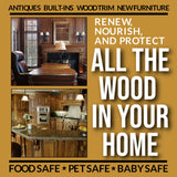 Daddy Van's All Natural Unscented Beeswax Furniture Polish - Food Safe Wood Conditioning Salve Nourishes and Protects Furniture, Cabinets, Antiques Daddy Van's