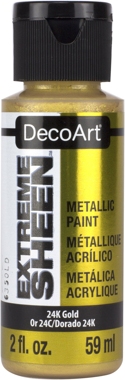 DecoArt Extreme Sheen Paint- 24k Gold, 2fl oz - WoodArtSupply