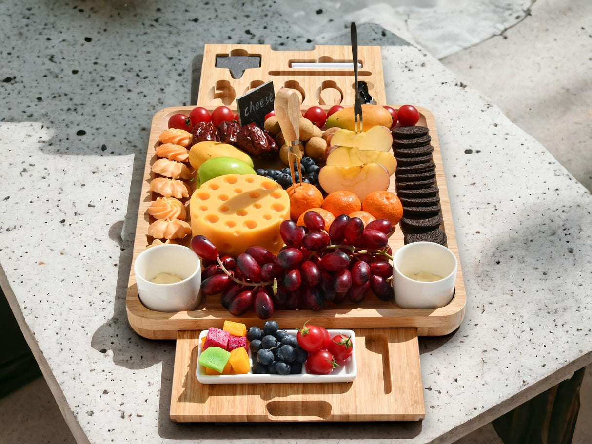 Personalized Charcuterie Board, Bamboo Cheese Board, Wedding Gifts, Housewarming Gift, Birthday Gifts for Women or Men, Custom Engraved Serving YEWBEE