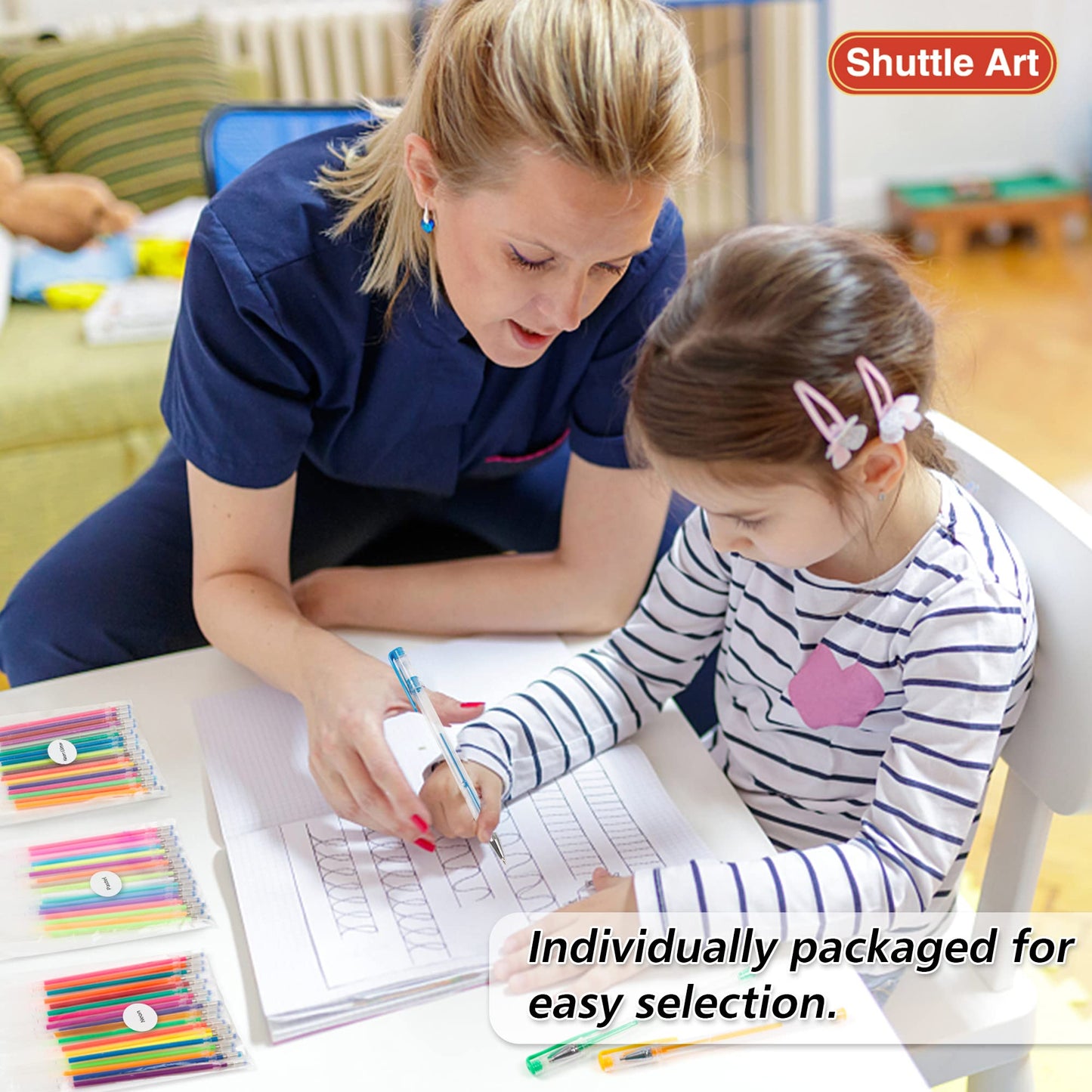 Gel Pen Refills, Shuttle Art 180 Colors (No Duplicates) Gel Pen Refills, 7 Color Types for Kids Adults Coloring Books Drawing Doodling Crafts