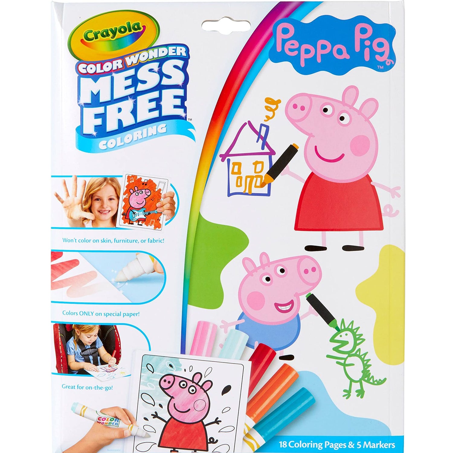 Crayola Peppa Pig Color Wonder, Mess Free Coloring Activity Set, Toddler Coloring Kit, Peppa Pig Toy, Gift for Kids, Ages 3+ Crayola