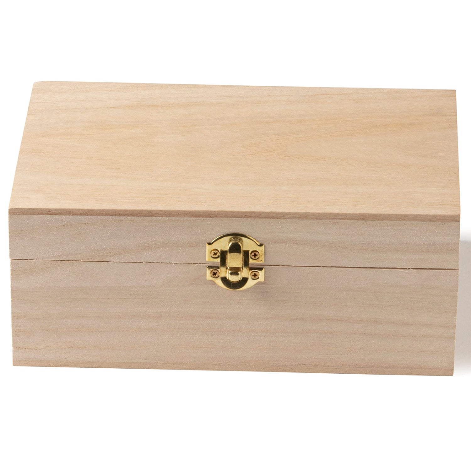 8.4” Unfinished Wooden Box by Make Market - Ready-to-Decorate Wood Box for Trinkets, Coins, Jewlery, Valuables - Bulk 12 Pack Make Market