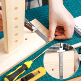 6 Inch 15 cm Pocket Ruler Flexible Precision Stainless Steel Ruler with Detachable Clips Stainless Steel Pocket Clip Scale Gauge Ruler Metric British Frienda