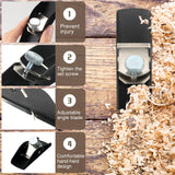 Lanties 2 Pcs Small Wood Planer Hand Tool 3.54 x 1.18 x 0.79 Inch Trimming Block Plane Woodworking Deburring Wood Shaver for Novices Veterans Lanties