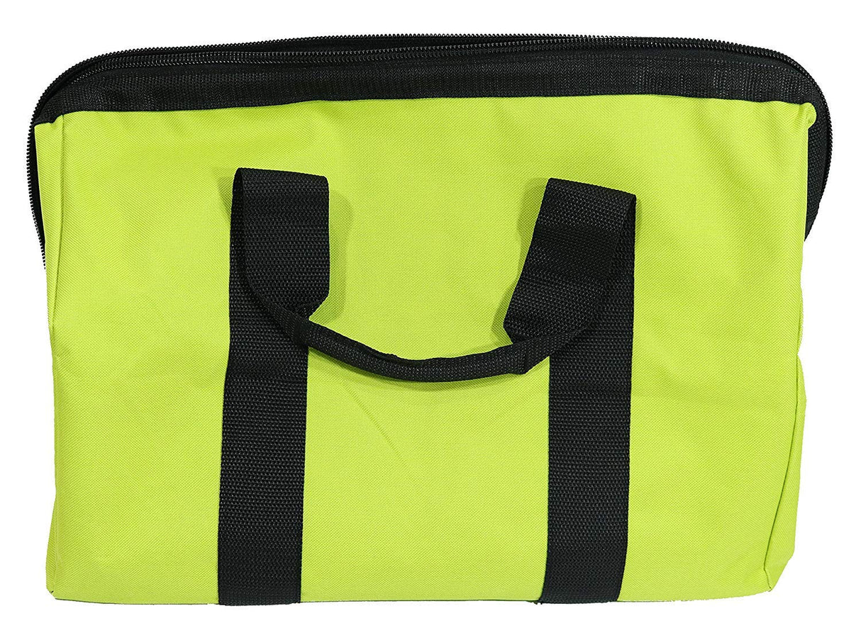 Green Wide Mouth Collapsible Genuine OEM Contractor’s Bag w/Full Top Single Zipper Action and Cross X Stitching Ryobi