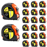 Merkaunis 20 Pcs Tape Measure 12 ft, Retractable Measuring Tape Bulk Self Locking Measurement Tape Easy to Read with Fractions 1/8, Steel Power Tape Merkaunis