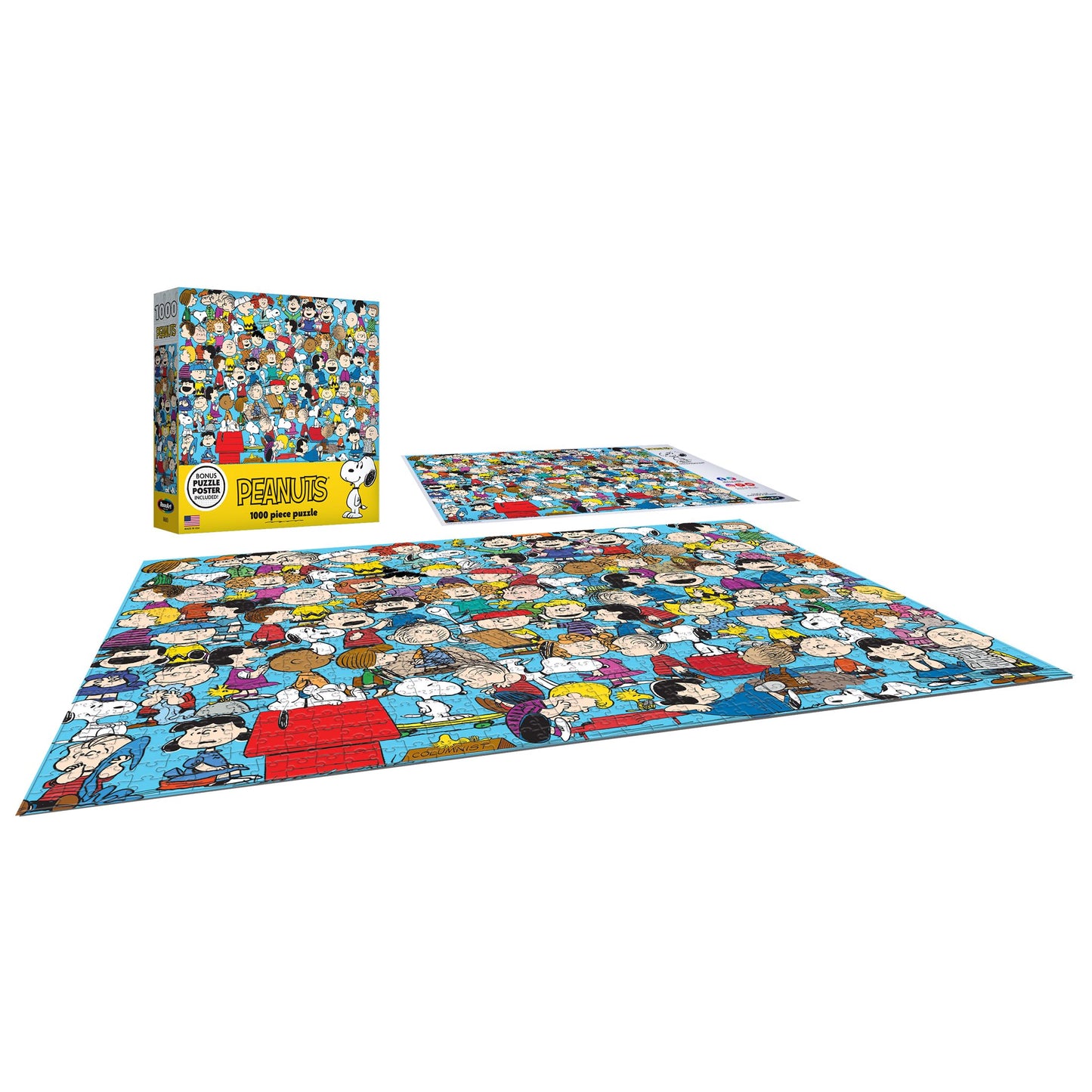 Cra-Z-Art - RoseArt - Peanuts - Cast of Characters - 1000 Piece Jigsaw Puzzle - WoodArtSupply