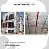 Tuck Tape Construction Sheathing Tape, Epoxy Resin Tape, 2.4 in x 180 ft (Red) Tuck Tape