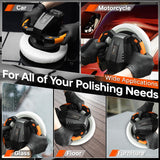 THINKWORK Buffer Polisher, 20V Cordless Buffer Polisher, 10 Inch Portable Polishing Machine Kit for Car, with 2Ah Rechargeable Battery, 6 Variable THINKWORK