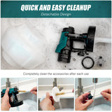 NEU MASTER Paint Sprayer, Electric Spray Paint Gun 1200ML Container/4 Nozzles/3 Patterns, Easy to Clean HVLP Paint Sprayers for House Painting, Home NEU MASTER