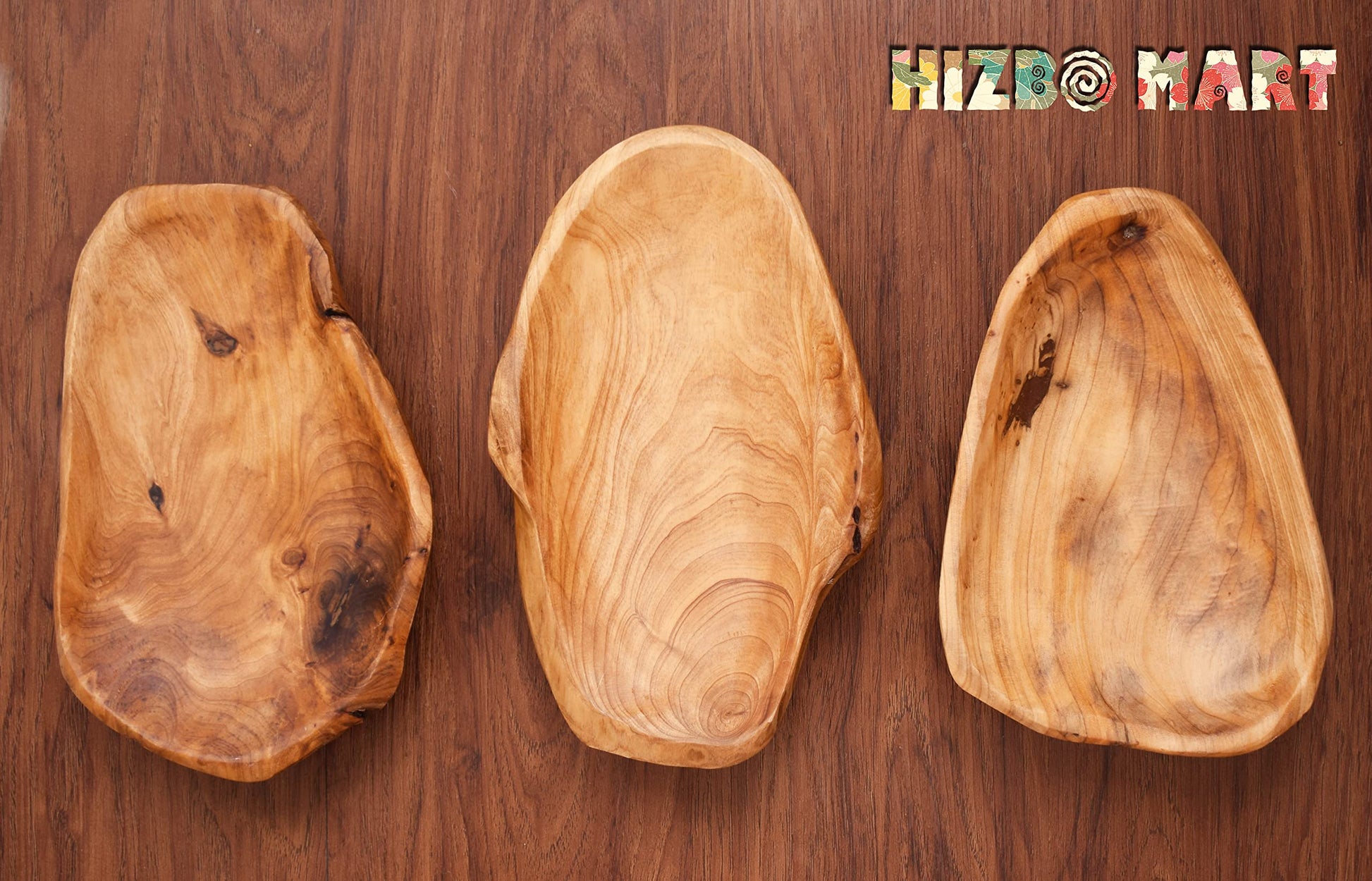 HIZBO MART Root Wood Serving Dish,Vintage Wooden ring dish,Hand Carved Artworks(Art（The length 8.5~10inch) - WoodArtSupply