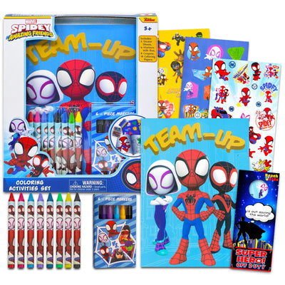 Spidey and His Amazing Friends Ultimate Activity Set - Spiderman Art Bundle with Coloring Pages, Stickers, Coloring Utensils, and More | Spidey