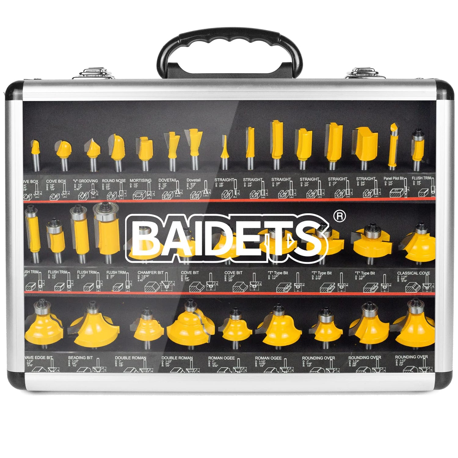 Router Bits 1/4 Inch Shank - BAIDETS 35Pcs 1/4" Router Bit Set for Professional and Beginners Carpenter Woodworking Projects BAIDETS