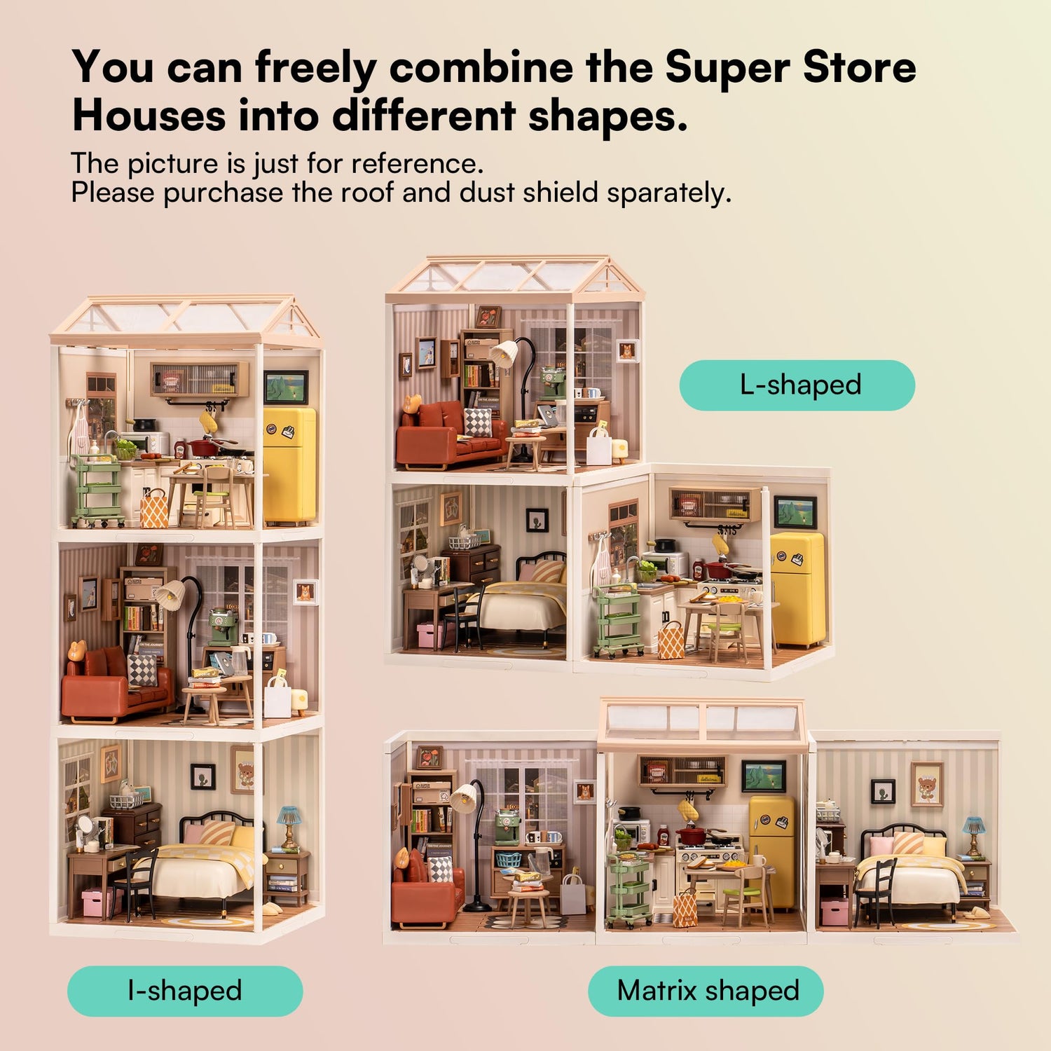 Rowood Miniature House Kit,DIY Dollhouse Kit to Build for Adults,Tiny Room with Mini Furniture,Adult Craft Kits Teen Girl Gifts on Birthday RoWood