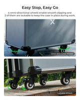 xTool F1 Rolling Hard Case for F1 Craftshow, Shockproof Shell and Embedded Foam Protect F1 Laser Machine, Retractable Handle and Omni-directional xTool