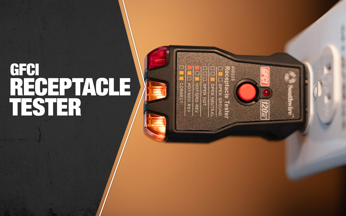 Southwire 40022S Receptacle Tester, Black Southwire