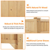 Yaheetech 36'' Hx25'' Wx37'' L Raised Garden Bed 8 Pocket Herbs Garden Planter Outdoor Horticulture Vegetables Standing Planters Boxes with Grow Grid Yaheetech