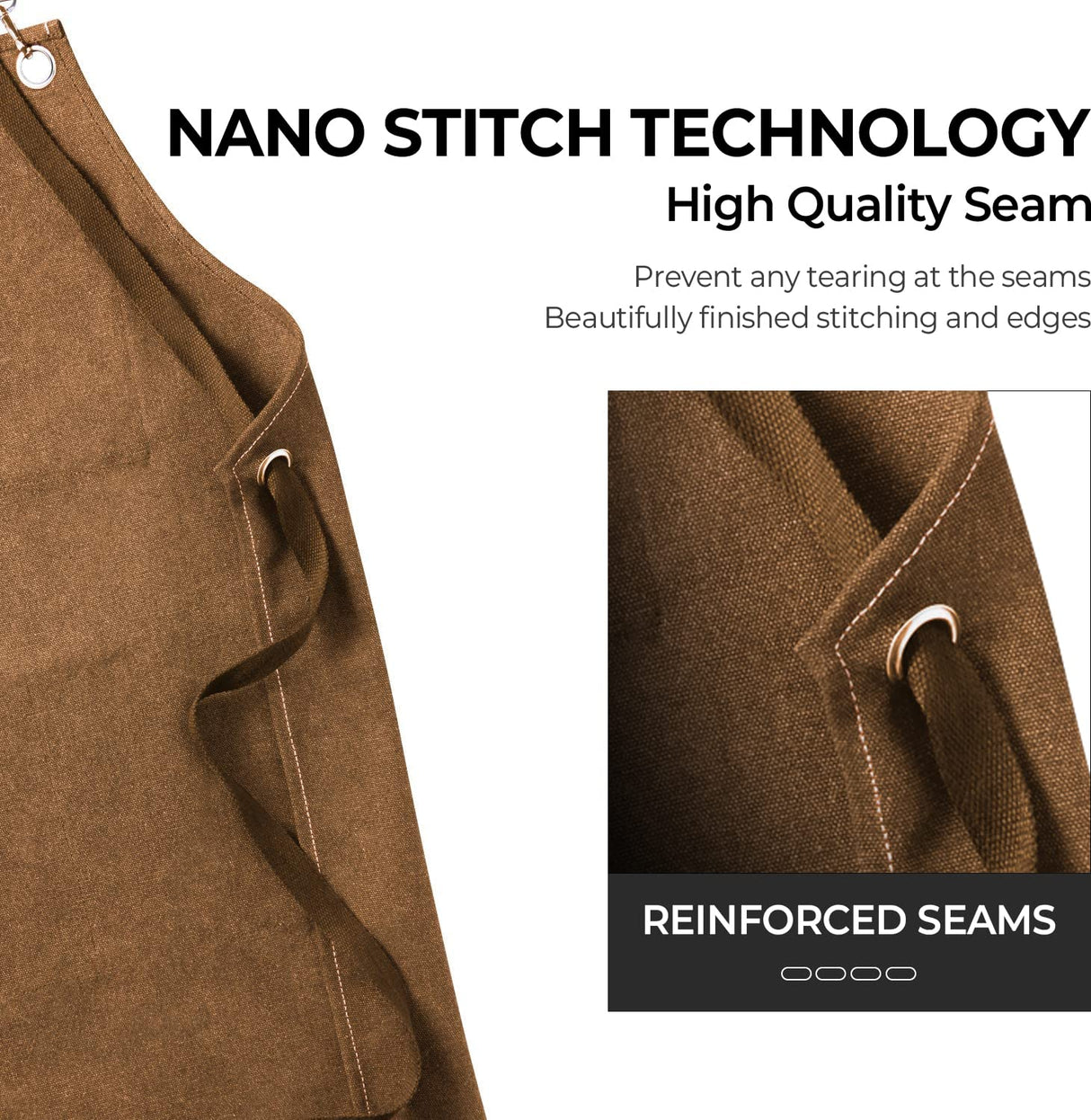 carrotez Chef Apron, Waterdrop Resistant Cotton Canvas Cross Back Adjustable Apron, M-XXL carrotez