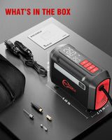 ROCGORLD R8 Tire Inflator Portable Air Compressor, DC 12V Air Compressor Portable with Large Dual Digital Screen, 3X Faster Inflation Air Pump for ROCGORLD