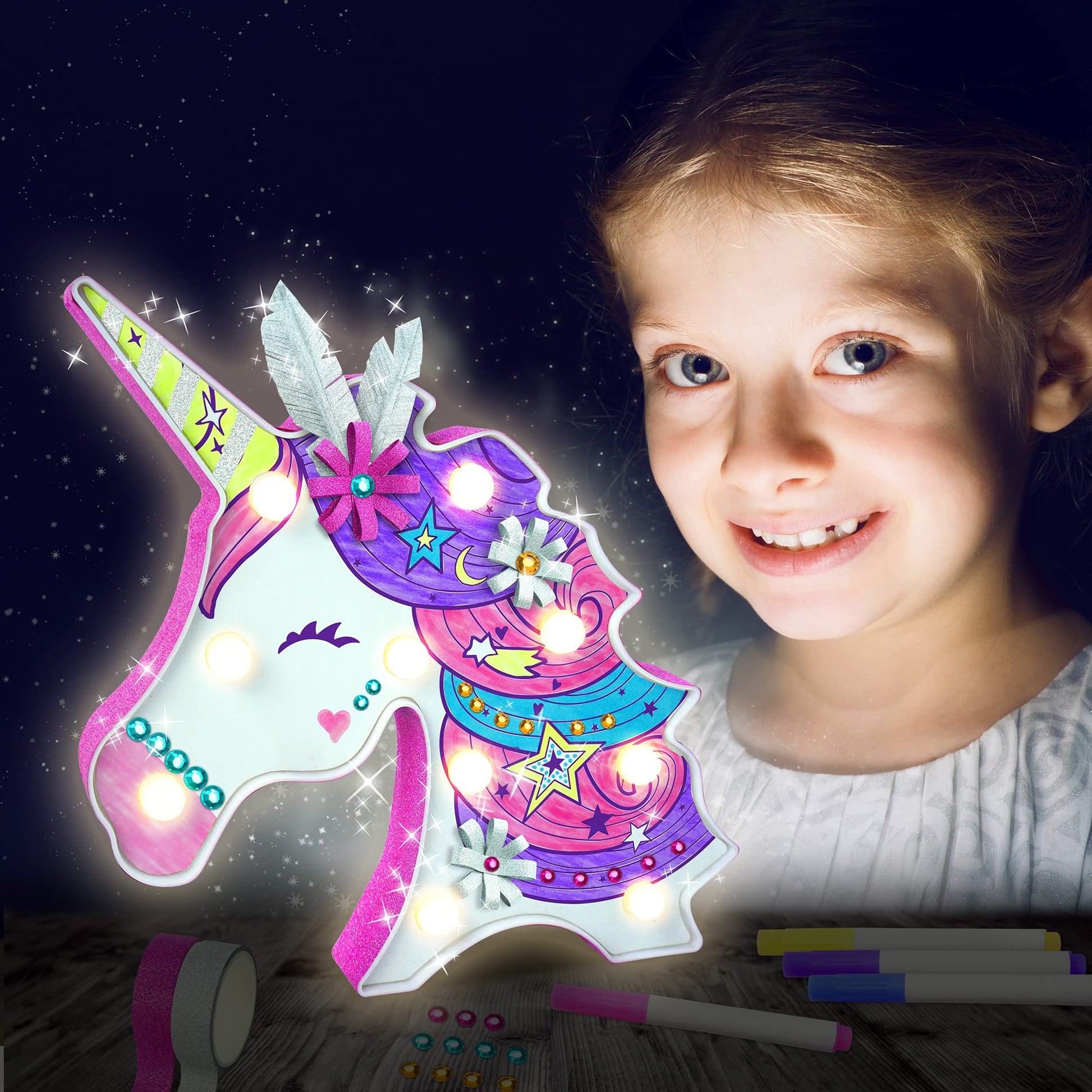 KRAFUN My First Unicorn Bunny Paper Craft Kit for Toddlers and Girls Age  3-8 Years Old, Include 18 Cute DIY Arts and Crafts Projects, Organized Art