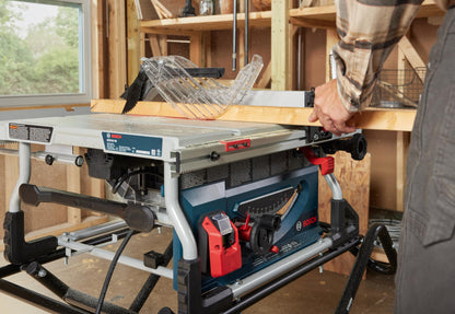 BOSCH GTS15-10 10 In. Jobsite Table Saw with Gravity-Rise Wheeled Stand - WoodArtSupply