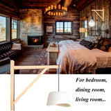 2 Pack Wall Mount Natural Wood Bracket Solid Bracket Shelf Supports Kits for Sconces Pendant Lights Swag Lamps Lighting Lamps Hanging Farmhouse HingoFuni