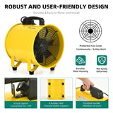 YITAHOME Two Speed Exhaust Fan 12 Inch, Utility Blower Extractor Fan with GFCI Plug Automatic Power-off Protection, Portable Ventilation Fan with YITAHOME
