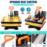 Pro 8 in 1 Heat Press Machine Combo T Shirt Pressing Machine 15x12Multifunctional 360°Rotation Swing Printing Sublimation Heat Press Transfer Machine DREAMVAN