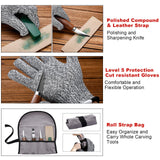 Gisafai 15 Pcs Spoon Carving Kit Wood Whittling Kit Includes 3 Wood Carving Knife 8 Wooden Spoon Blank and Gloves, Unfinished Wood Carving Spoon Kit Gisafai