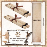2 Pack Blank Paper Scrolls 7.5 x 31 Inches Scroll Paper Wrapped on Wood Rod for Writing, Drawing, Calligraphy, Wedding Vows, Invitation, Renaissance Epakh