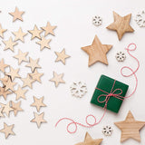 Gejoy 500 Pieces Star Shape Unfinished Wood Pieces, Blank Wood Pieces Wooden Cutouts Ornaments for Craft Project and Decoration (1-1/4 Inch) Gejoy
