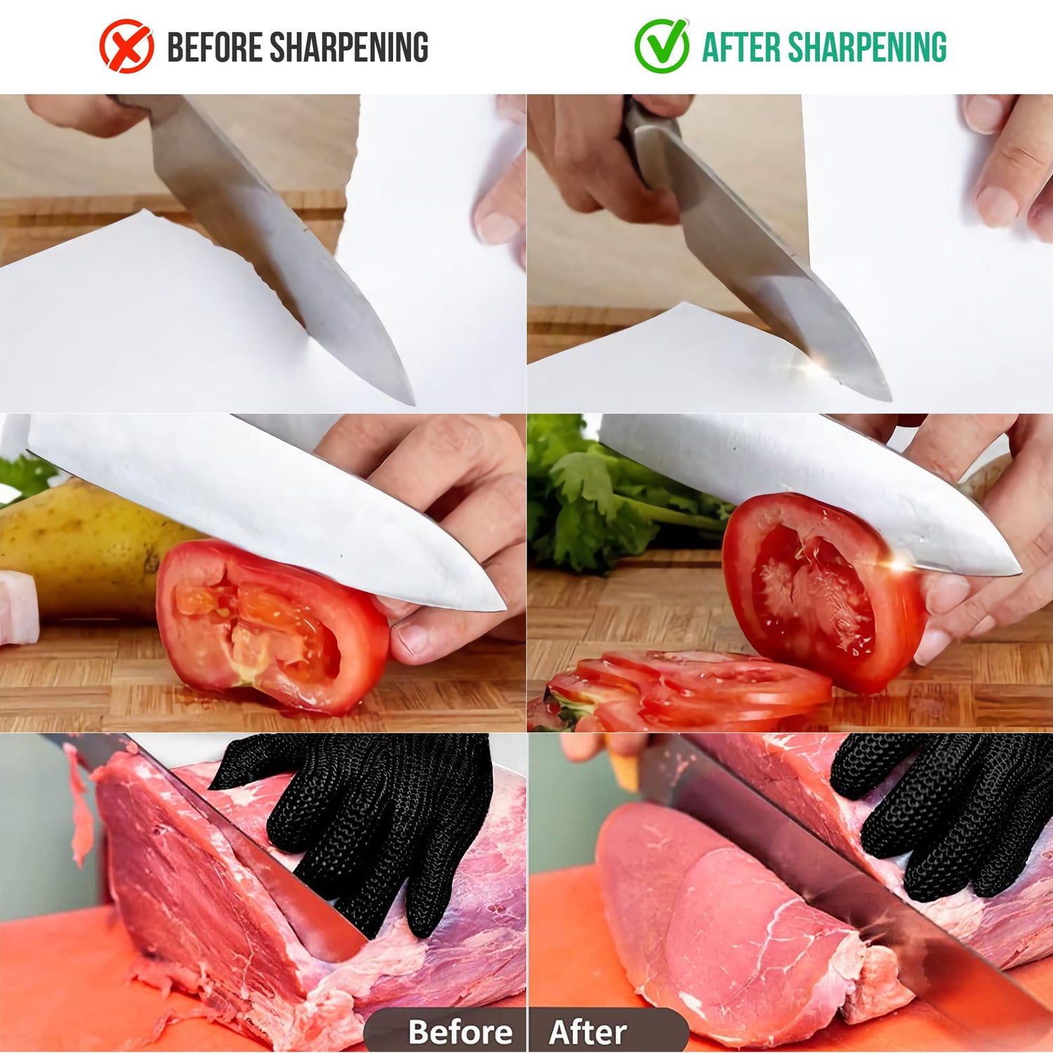 Complete Knife Sharpening Stone Kit - Goodjob Premium Japanese Whetstone Knife Sharpener Tool - Dual Grit 400/1000 3000/8000 Wet stone with Cut goodjob