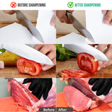 Complete Knife Sharpening Stone Kit - Goodjob Premium Japanese Whetstone Knife Sharpener Tool - Dual Grit 400/1000 3000/8000 Wet stone with Cut goodjob