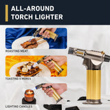 Refillable Butane Torch Gun - The Beast Hand Held Blow Torch for Cooking, BBQ, Creme Brulee, Soldering, Welding, & Resin Art - Adjustable Flame with inZaynity