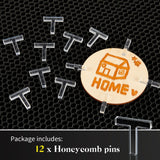 Juexica 12 Pcs Acrylic Honeycomb Pins Honeycomb Bed Pins Hold Down Pins Accessories Craft Cutting Tools Compatible with xTool D1 Laser Engraver and Juexica