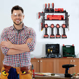 TreeLen Power Tool Organizer Wall Mount, Power Tool Holder 3 Layers Heavy Duty Drill Holder Suitable for Garage, Workshop and Warehouse TreeLen