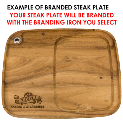 Western M BBQ Branding Iron – Perfect for Steak, Buns, Wood & Leather - WoodArtSupply