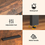 Frmobepts 6 Drawer Dresser, Wooden Dresser for Bedroom, 47" Metal Frame, Black Dresser, Natural Wooden Dresser Furniture, Storage Cabinet for Dining Frmobepts