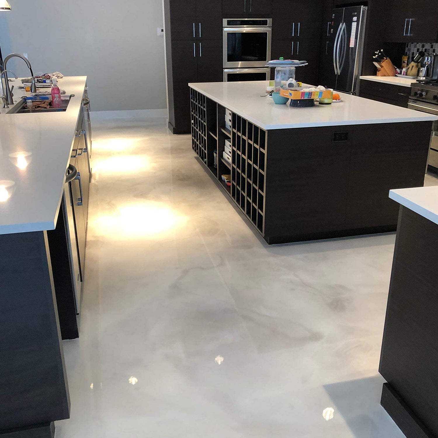 Clear Epoxy Resin Coating for Floors & Counter Tops, 100% Solids, Self Leveling - 3 Gallon Kit & 18in Roller Master Protective Coatings